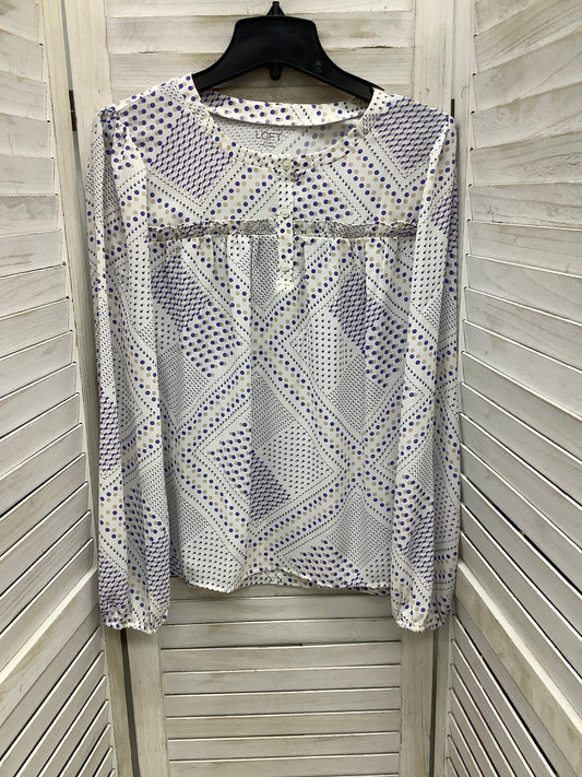 Top Long Sleeve By Loft In Multi-colored, Size: L