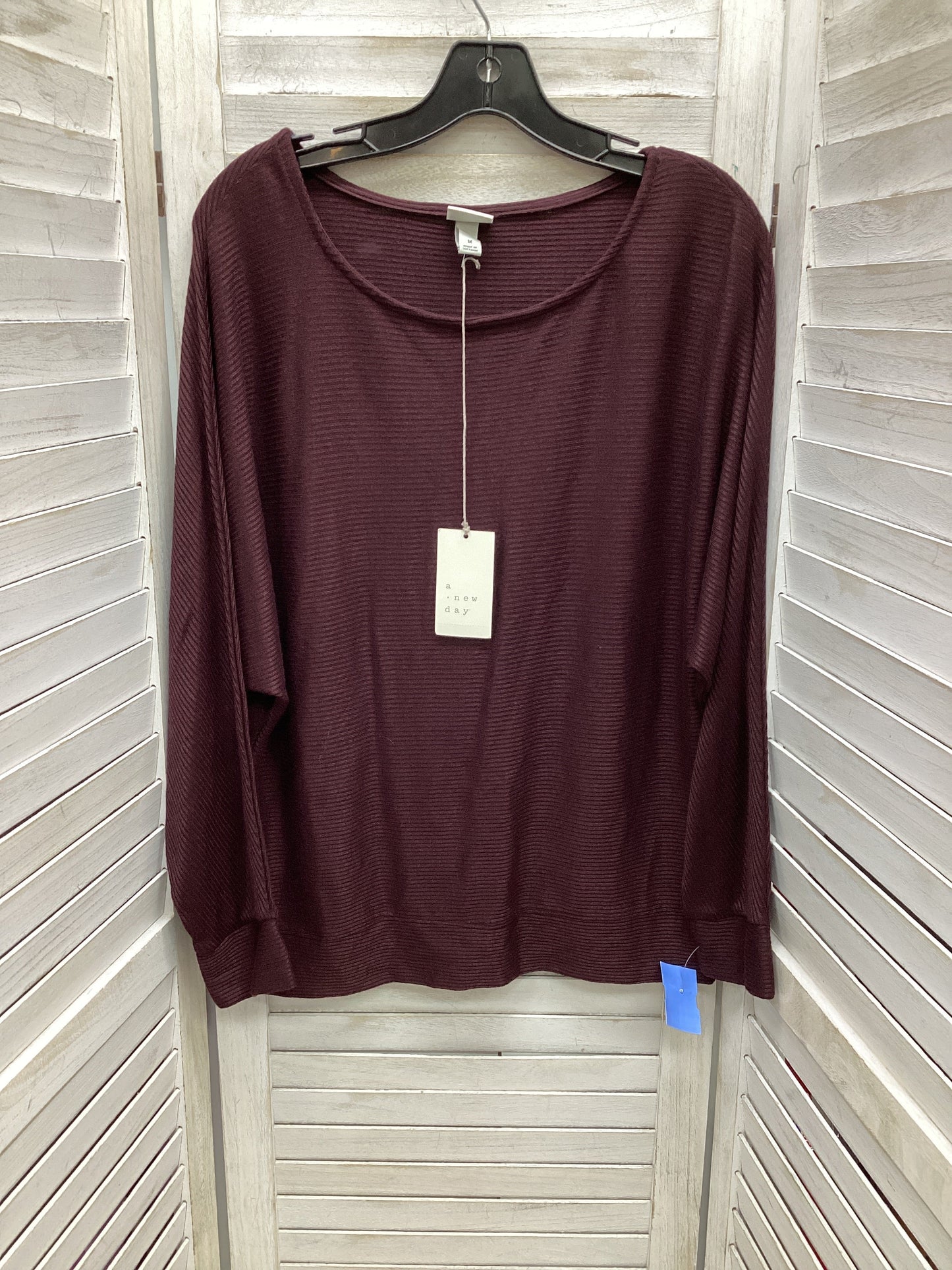 Top Long Sleeve By A New Day In Purple, Size: M