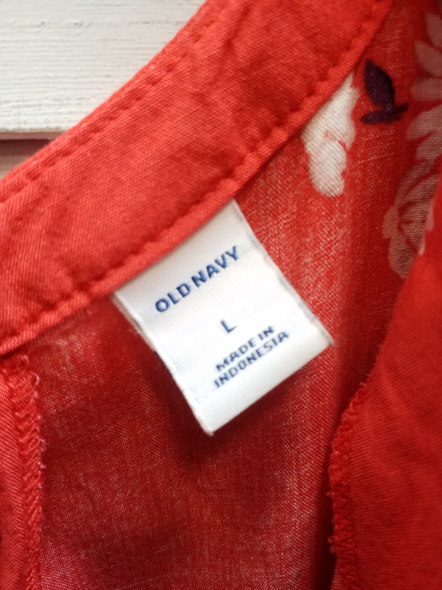 Red Top Sleeveless Basic Old Navy, Size L