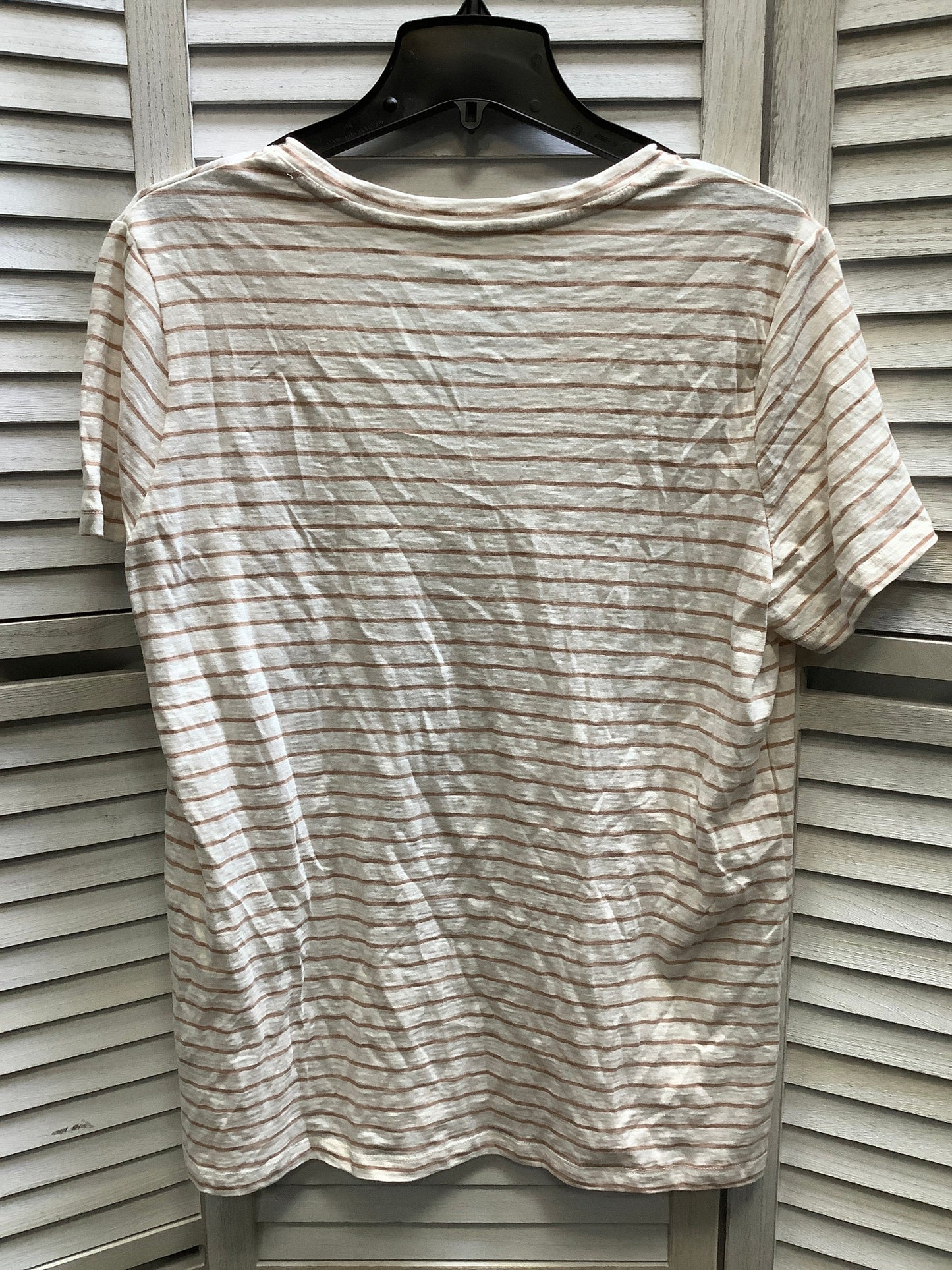 Striped Pattern Top Short Sleeve Universal Thread, Size Xl