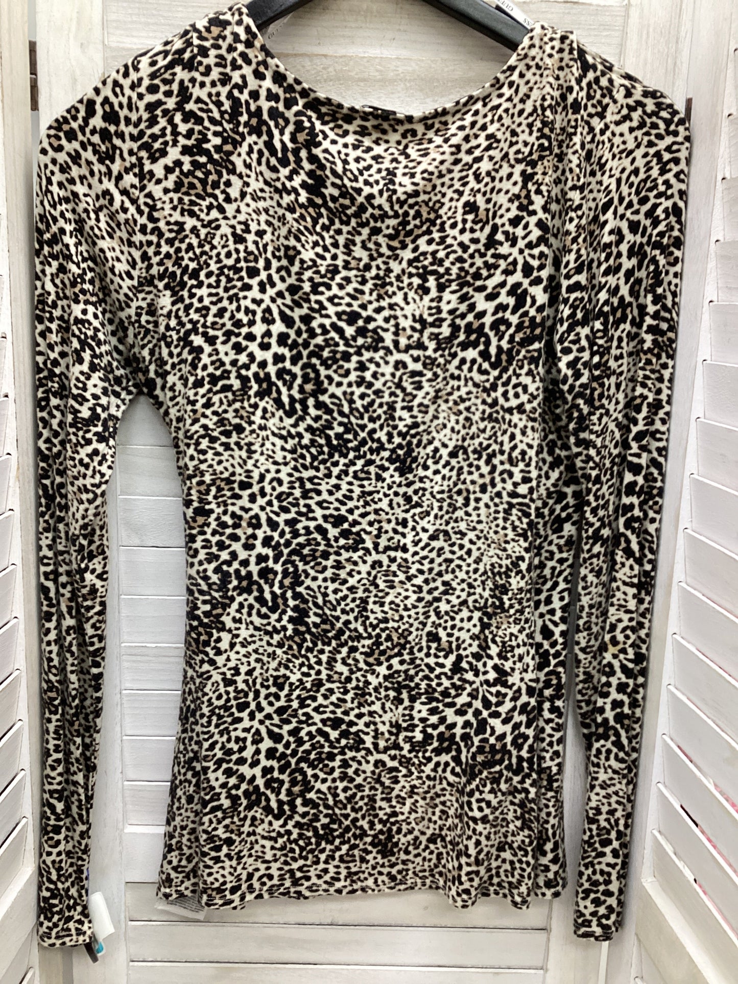 Animal Print Top Long Sleeve Basic Guess, Size M