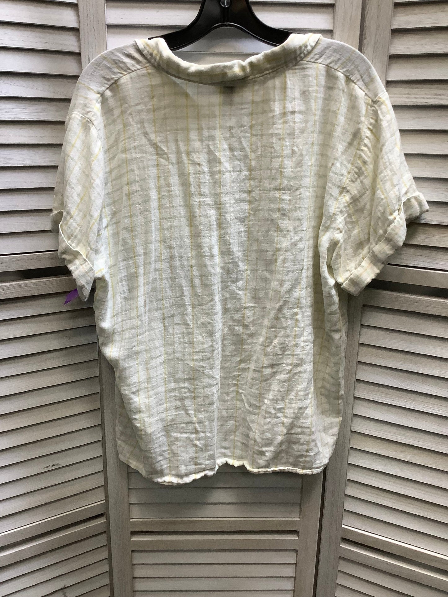 Plaid Pattern Top Short Sleeve Basic Universal Thread, Size L