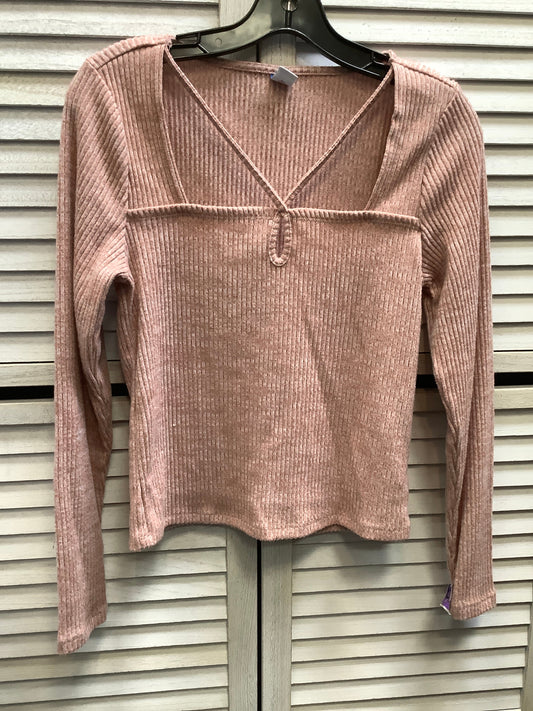 Top Long Sleeve Basic By Old Navy In Pink, Size: M