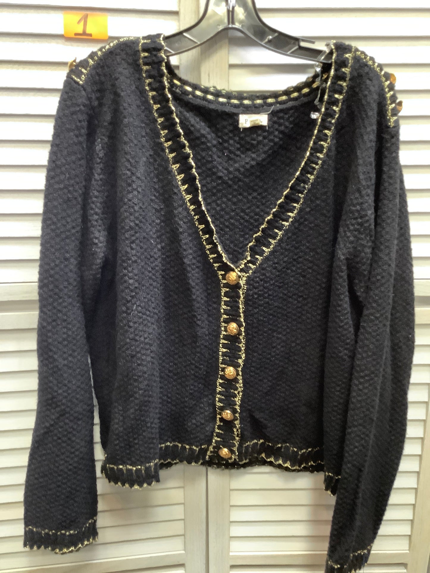 Black Gold Cardigan Pol, Size L