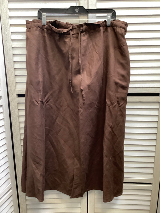 Skirt Midi By Ashley Stewart In Brown, Size: 3x