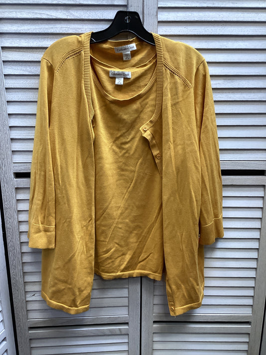 Sweater 2pc By Coldwater Creek In Yellow, Size: 2x