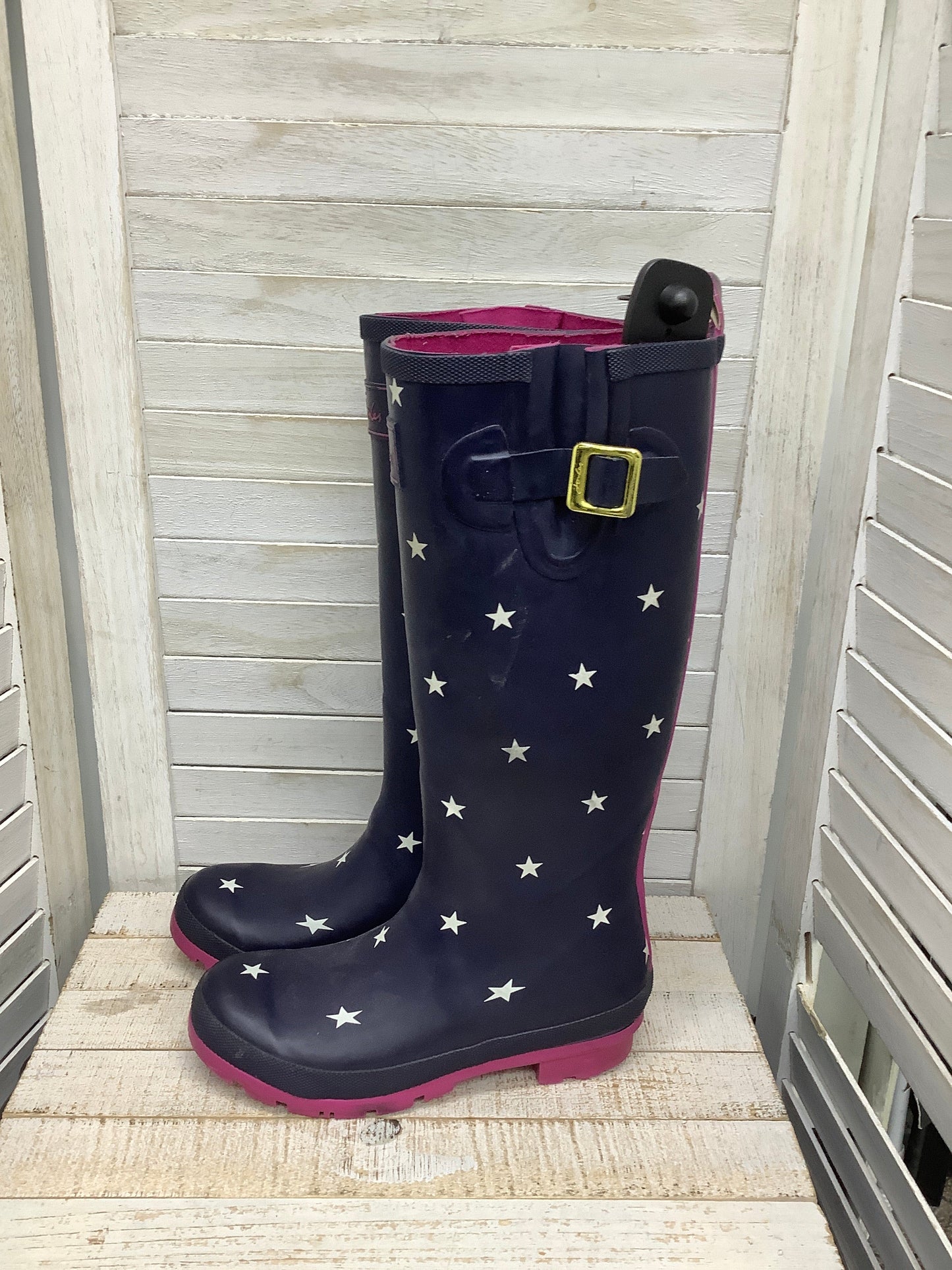 Navy Boots Rain Joules, Size 6