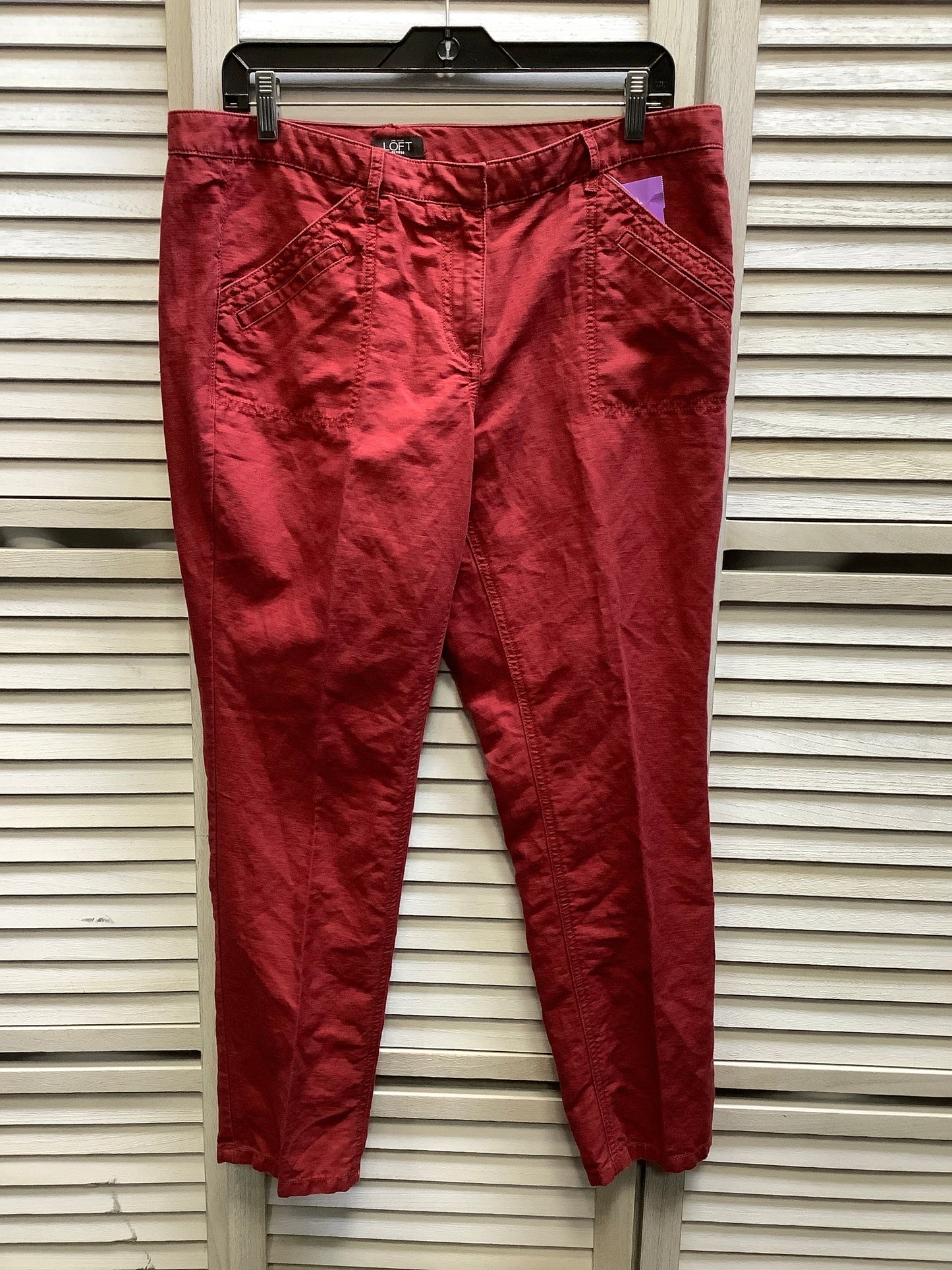 Red Capris Loft, Size 10