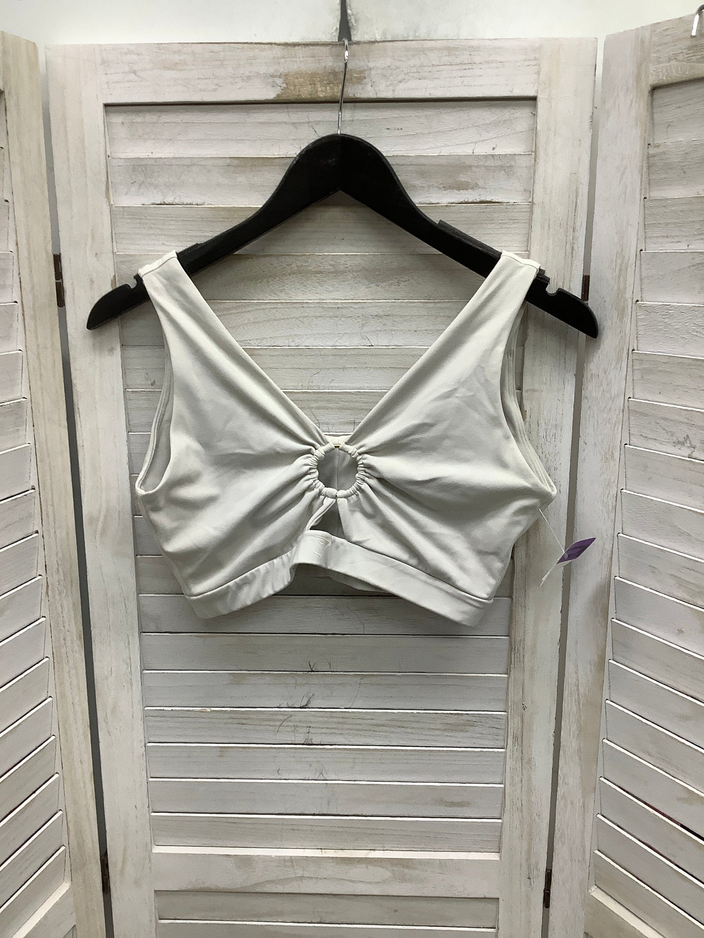 Cream Athletic Bra Gym Shark, Size L