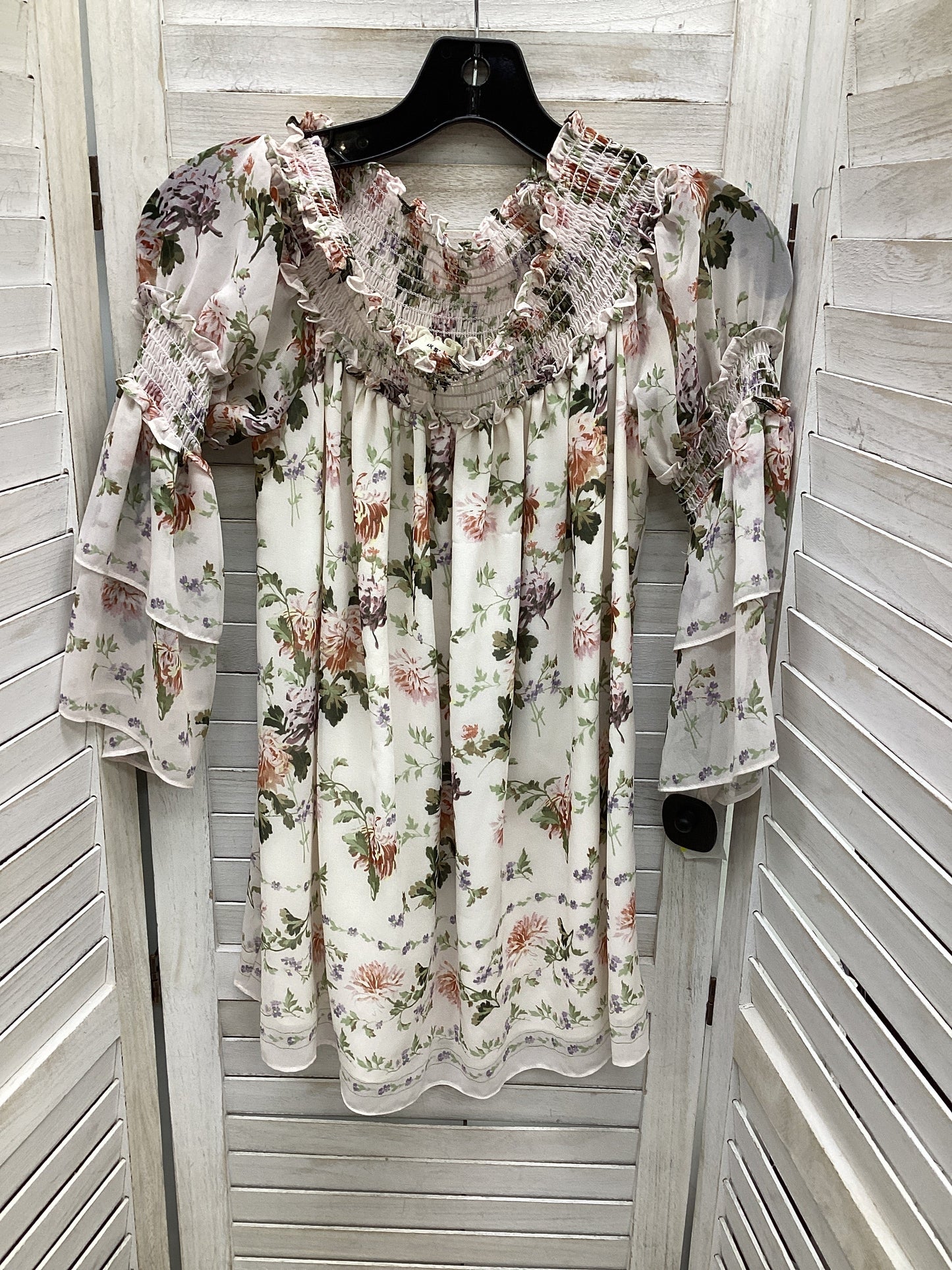 Top 3/4 Sleeve By Max Studio In Floral Print, Size: S