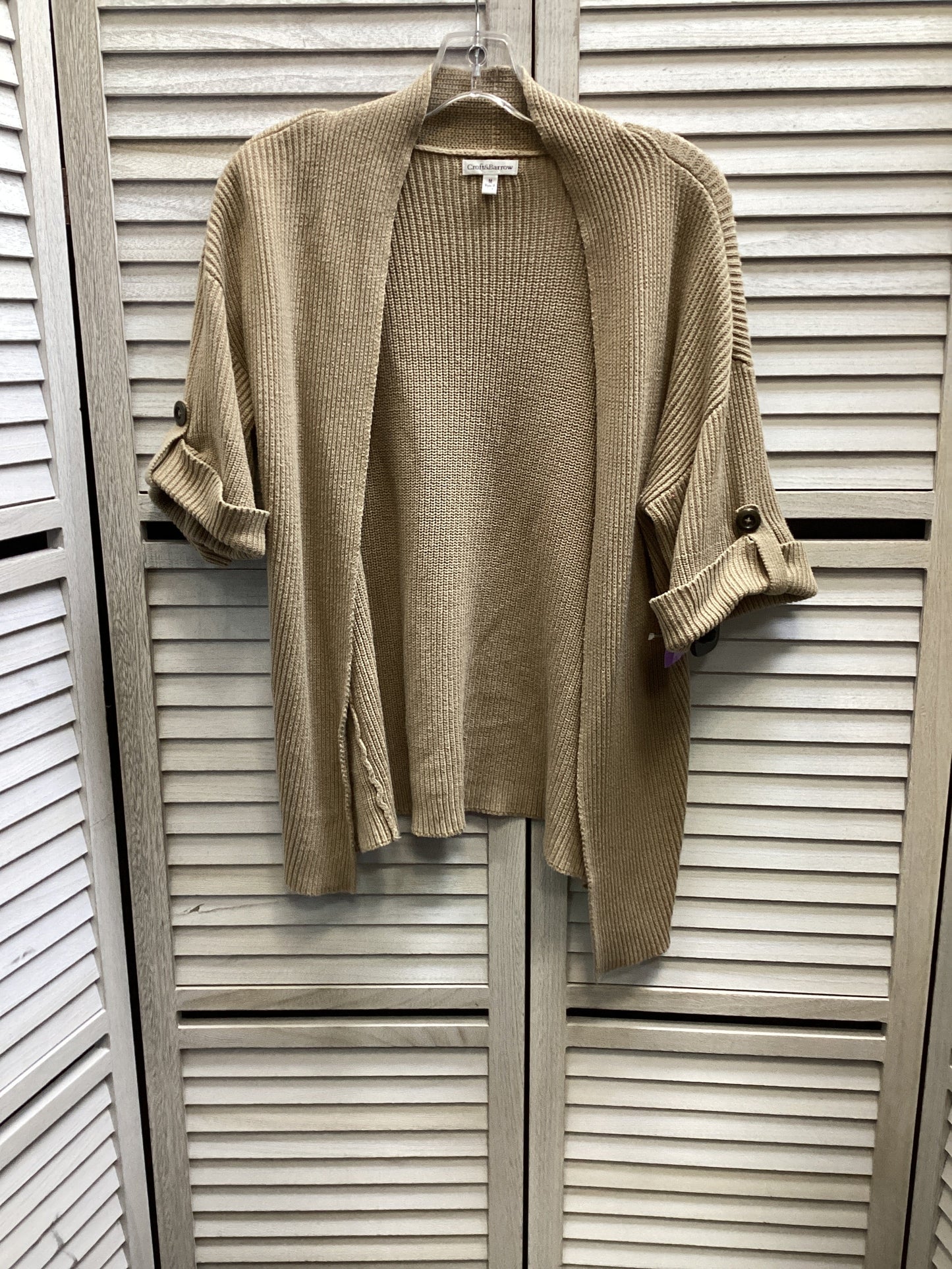 Cardigan By Croft And Barrow In Tan, Size: M