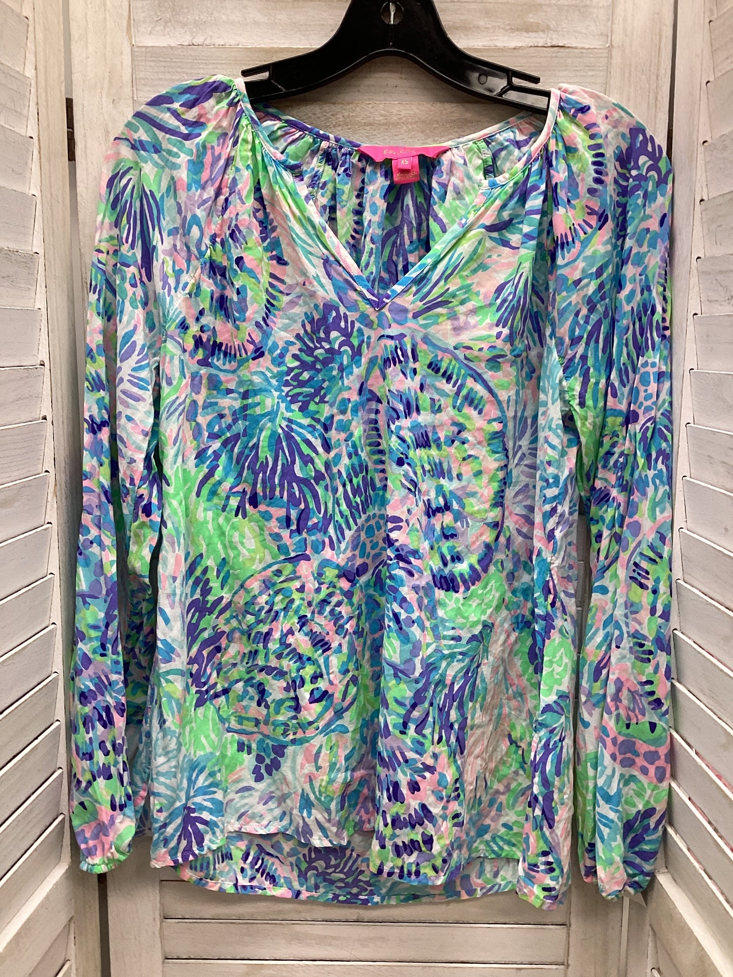 Multi-colored Top Long Sleeve Lilly Pulitzer, Size Xs