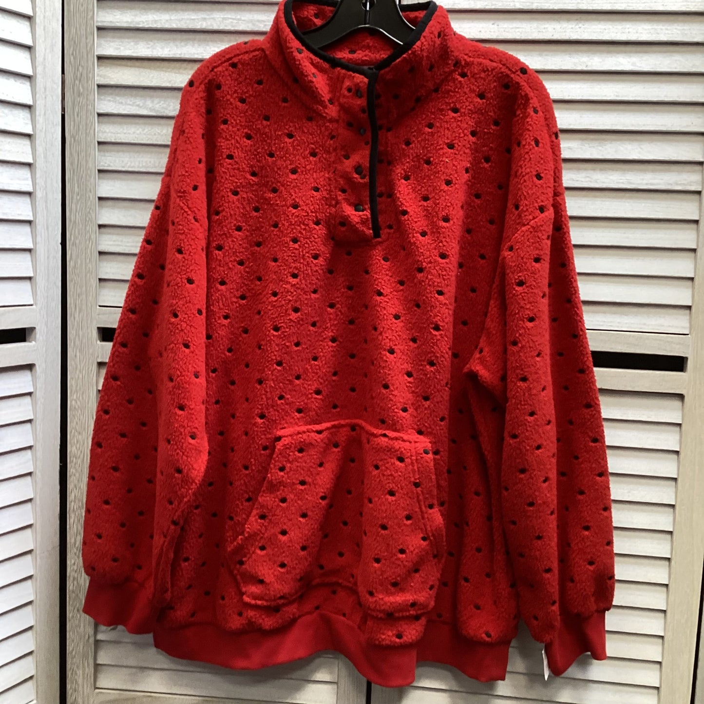 Jacket Fleece By Time And Tru In Red, Size: 3x