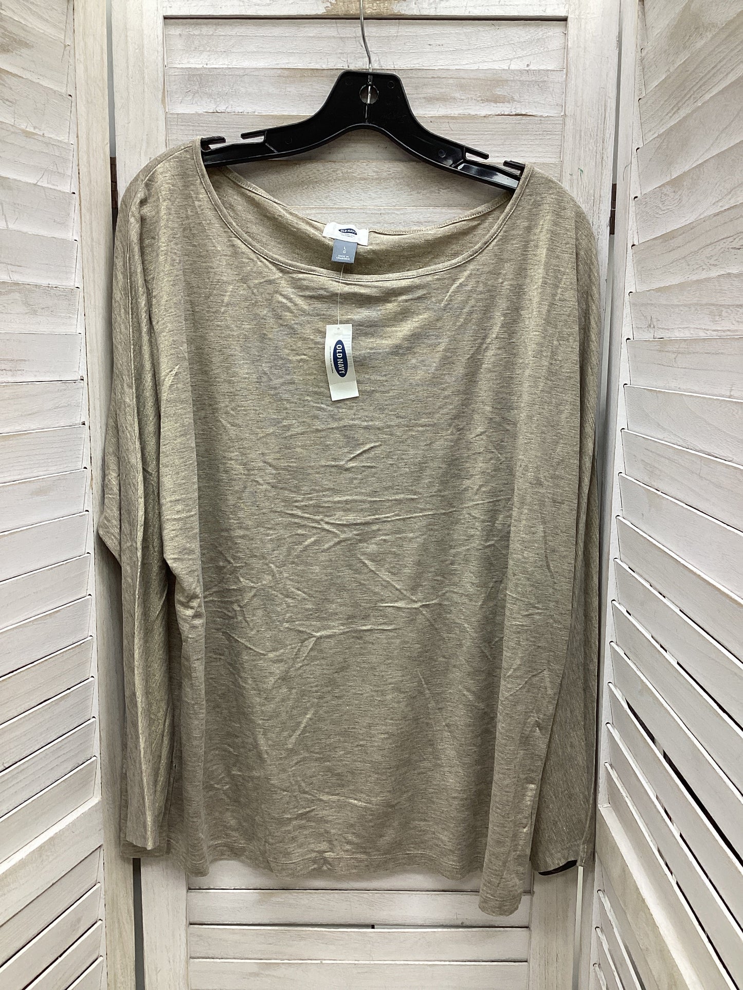 Top Long Sleeve By Old Navy In Gold, Size: L