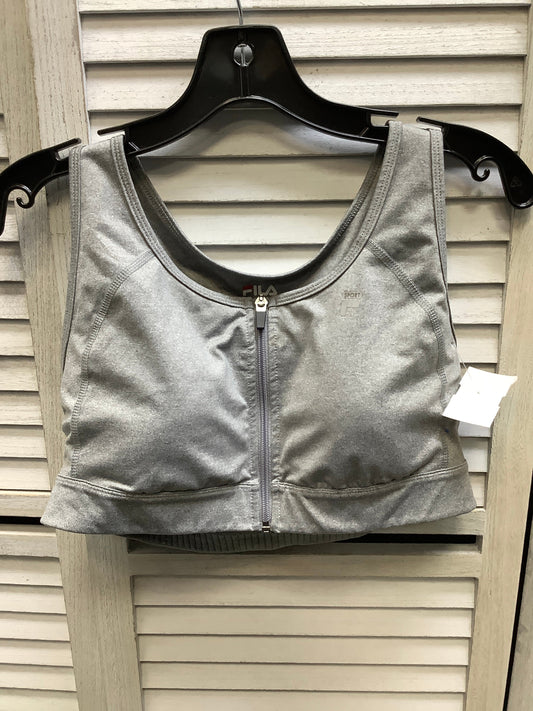 Athletic Bra By Fila In Grey, Size: Xl