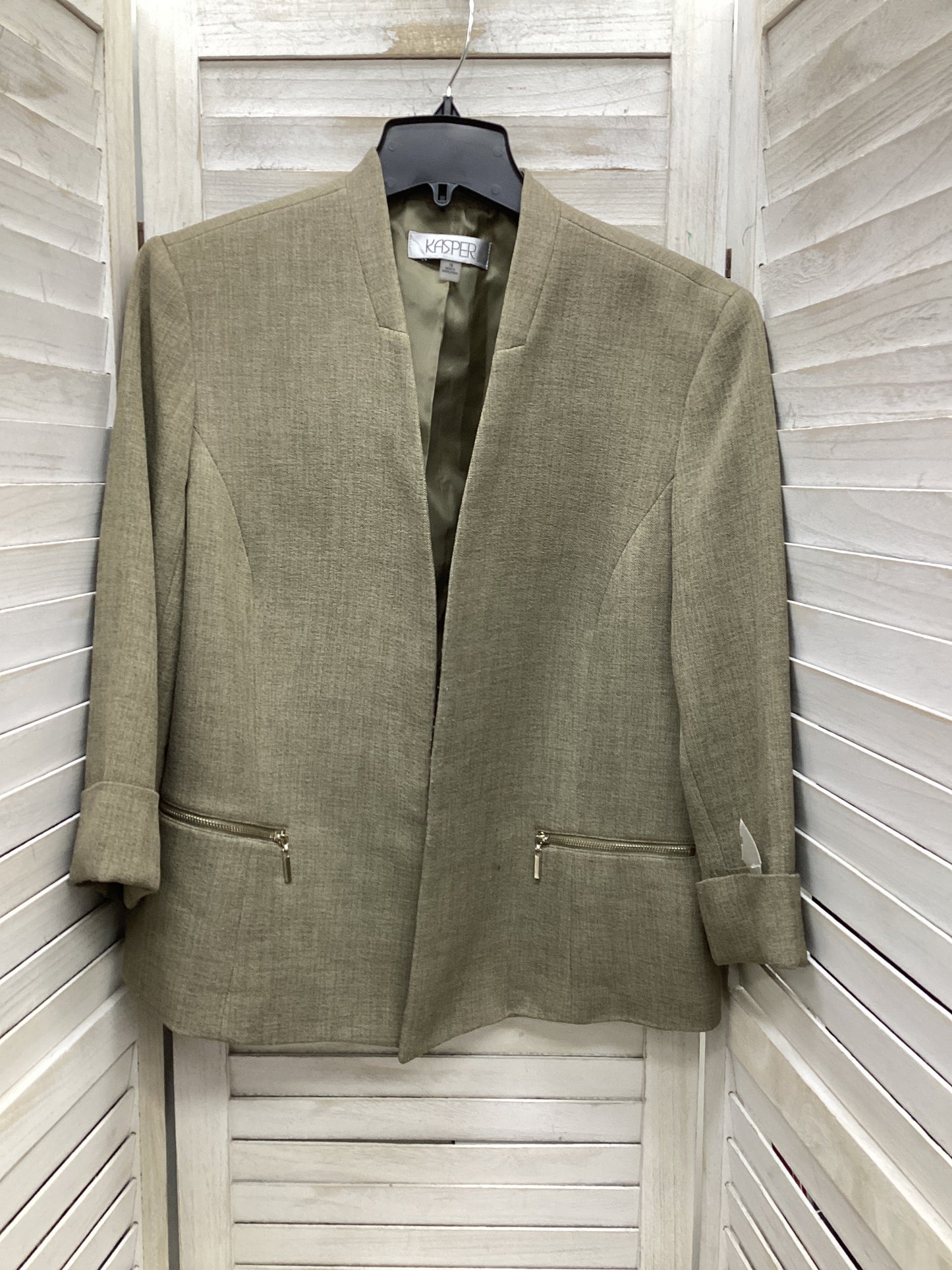 Blazer By Kasper In Tan, Size: 16