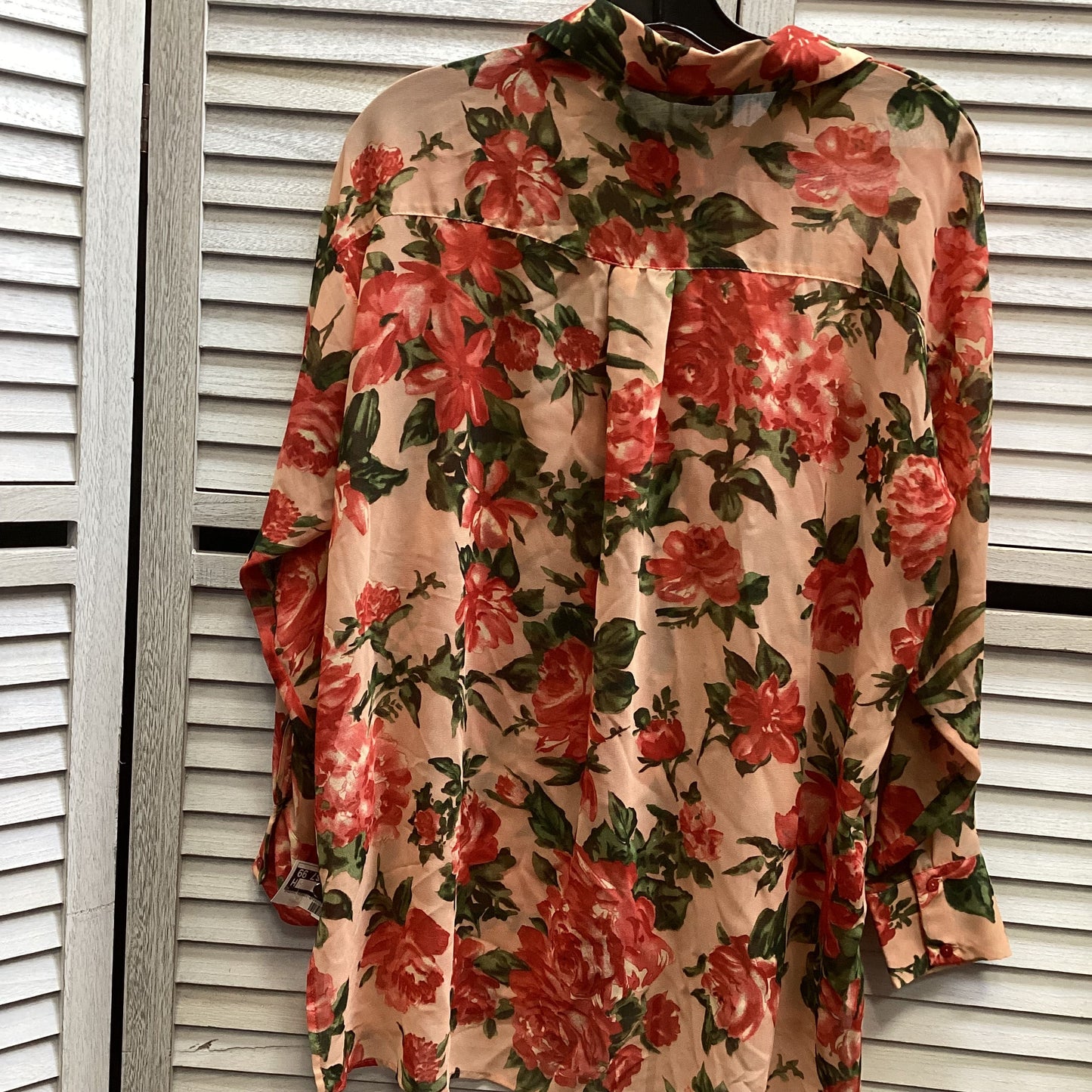 Top Long Sleeve By Zara In Floral Print, Size: S