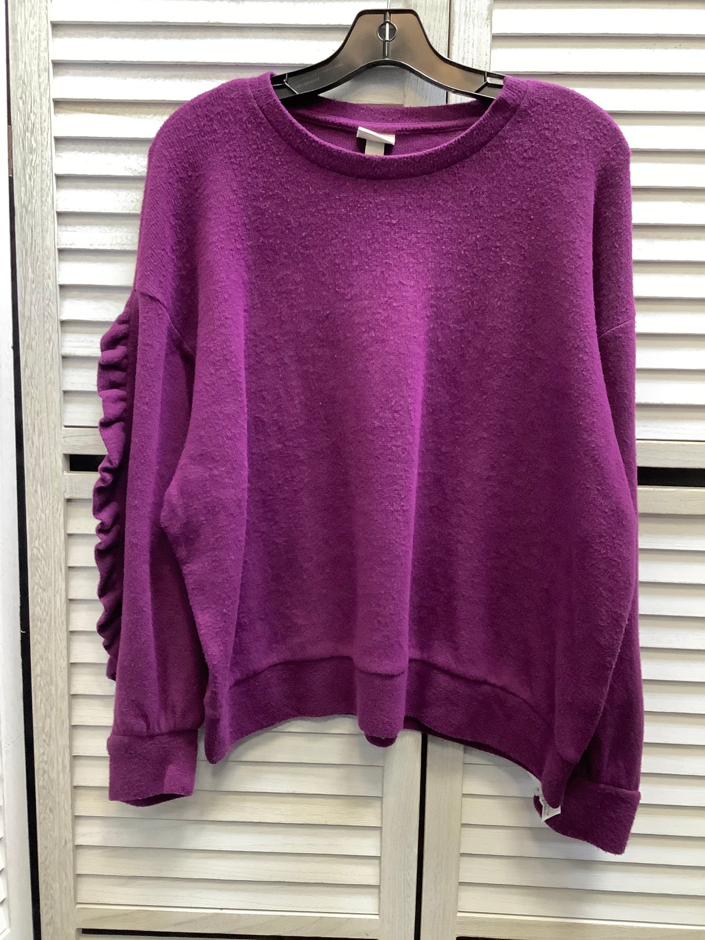 Top Long Sleeve By Universal Thread In Purple, Size: Xl