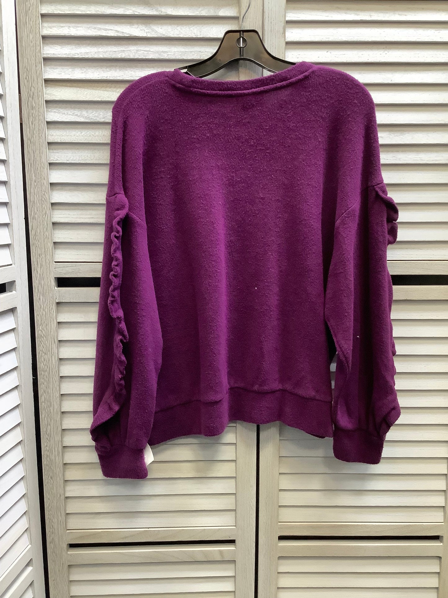 Top Long Sleeve By Universal Thread In Purple, Size: Xl