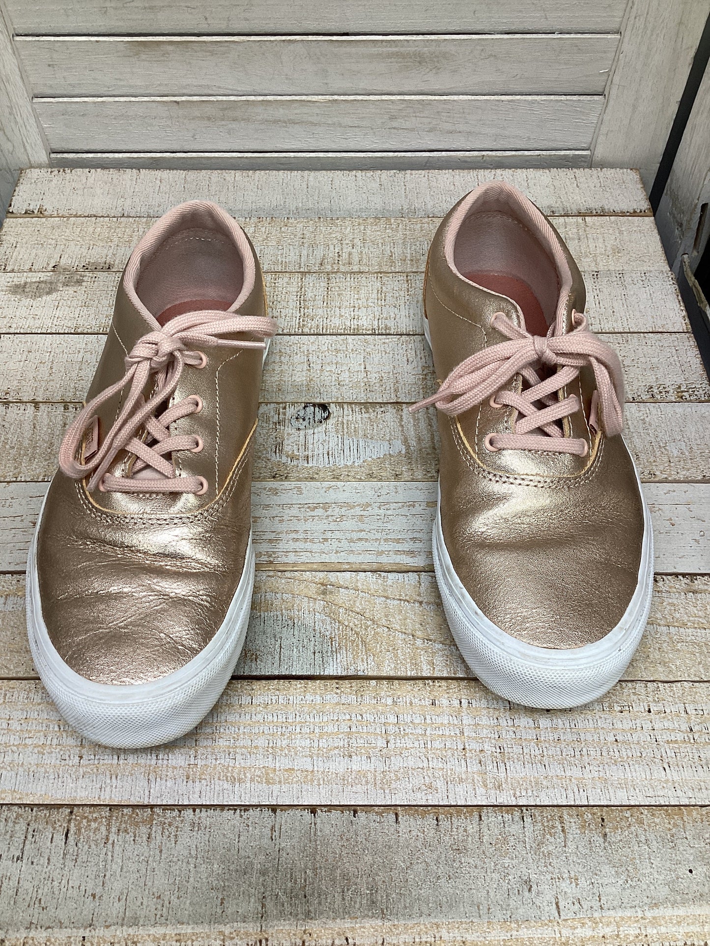 Shoes Sneakers By Vans In Rose Gold, Size: 6