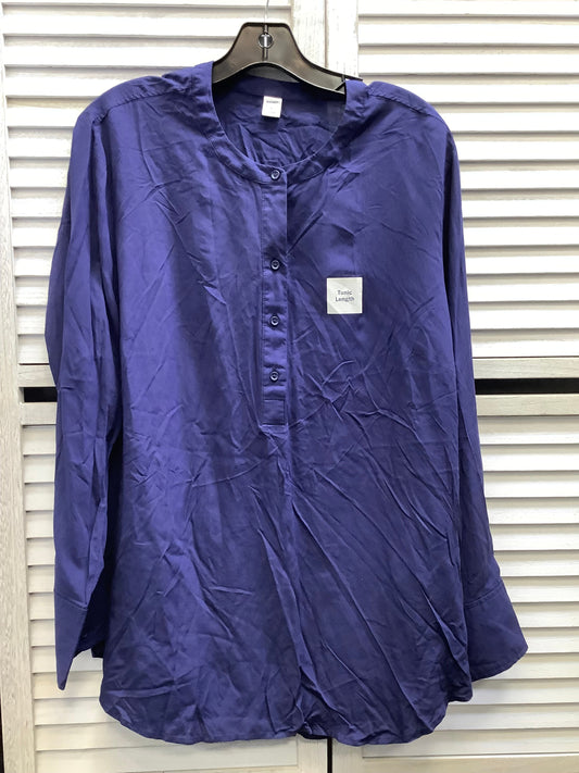 Top Long Sleeve By Old Navy In Navy, Size: Xl