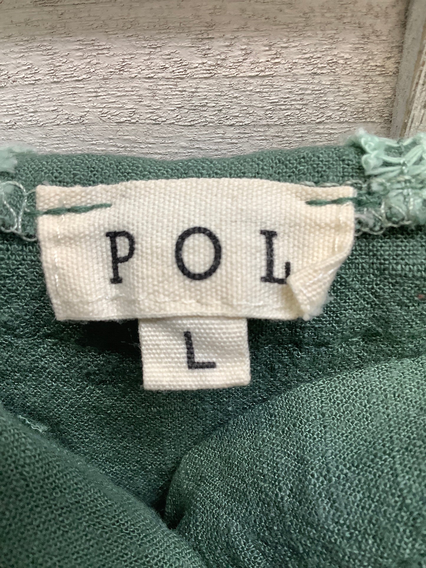 Sweatshirt Hoodie By Pol In Green, Size: L