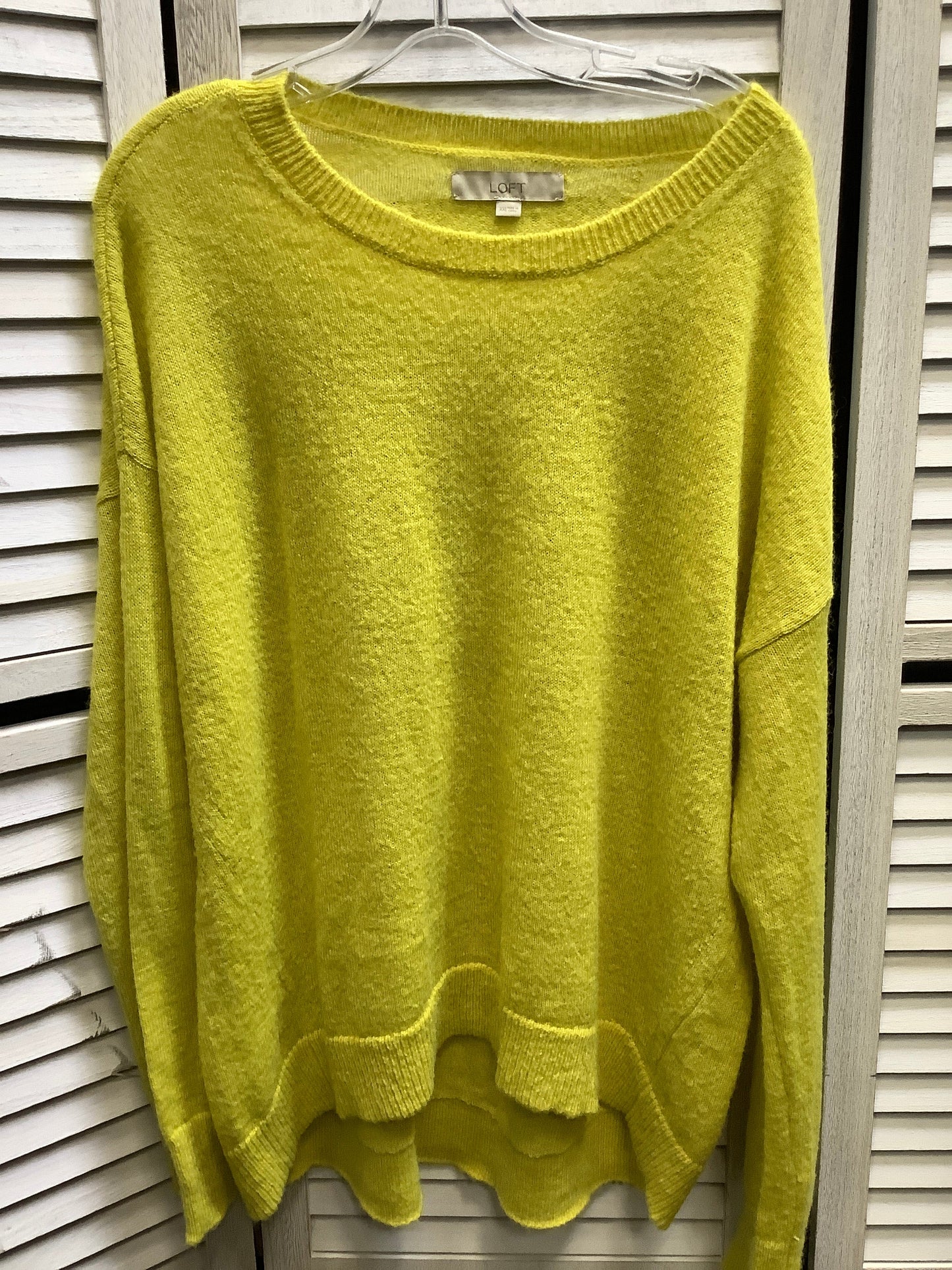 Sweater By Loft In Chartreuse, Size: 2x