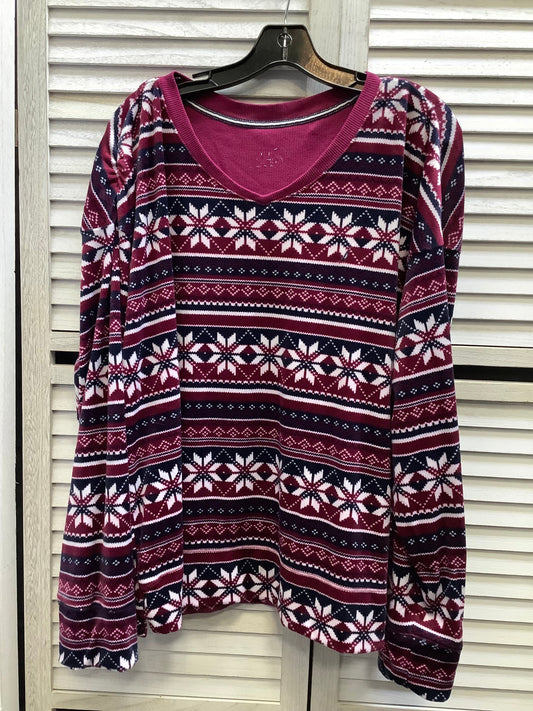 Top Long Sleeve By Nautica In Multi-colored, Size: Xl