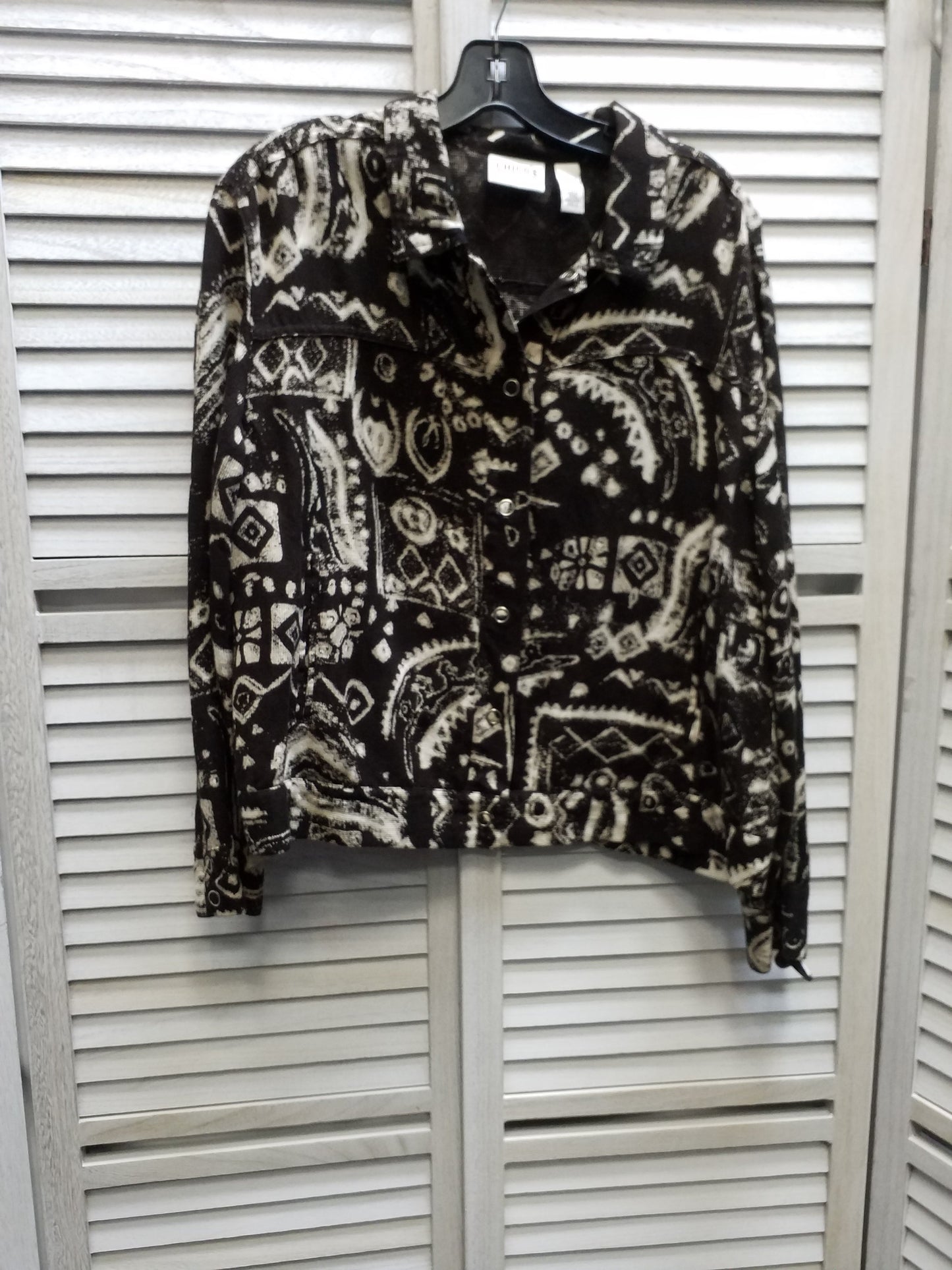 Brown Jacket Shirt Chicos, Size Xs