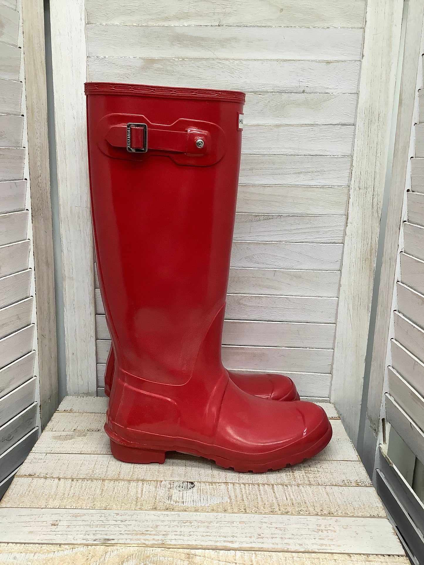 Red Boots Rain Hunter, Size 9