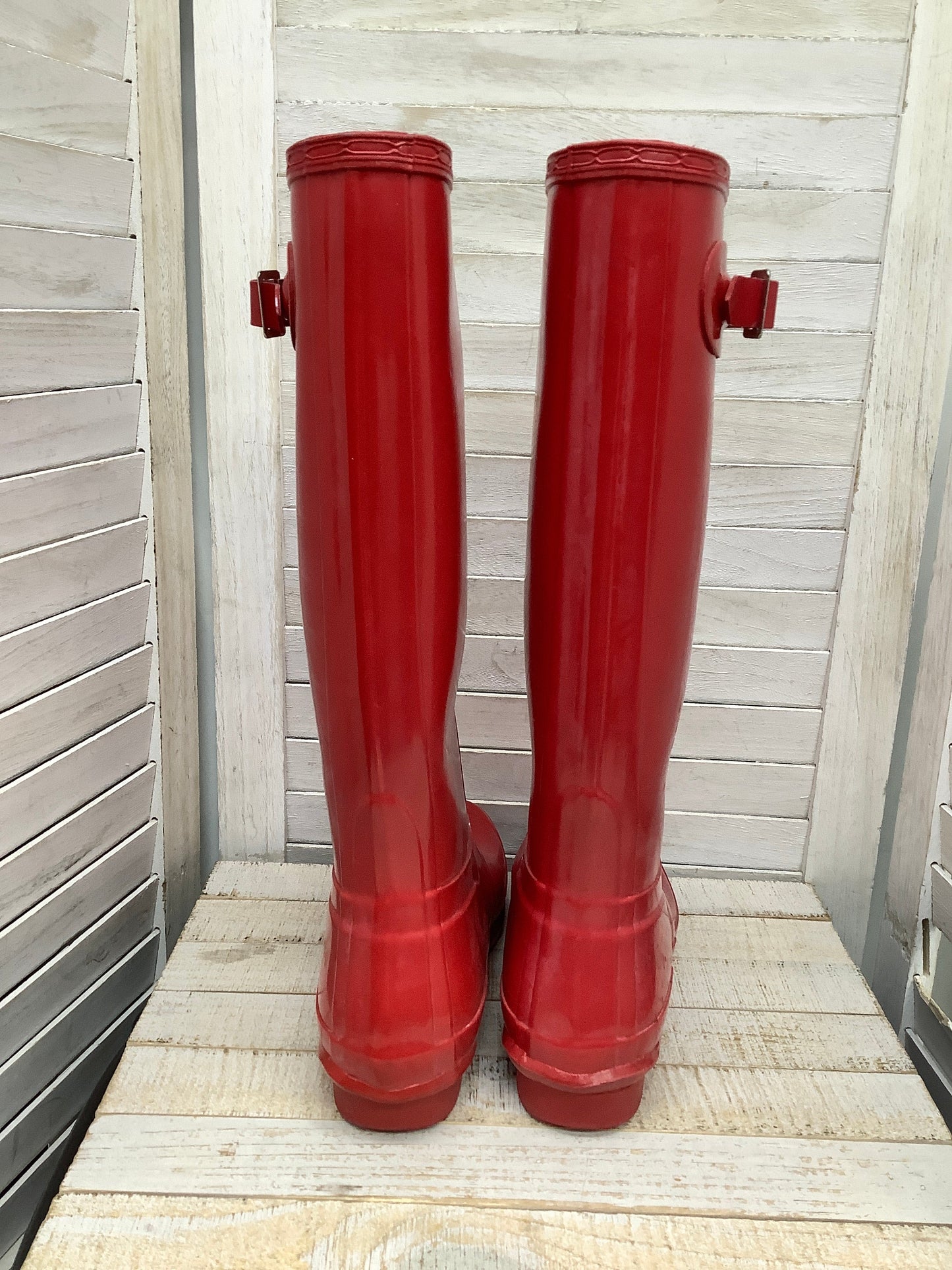 Red Boots Rain Hunter, Size 9