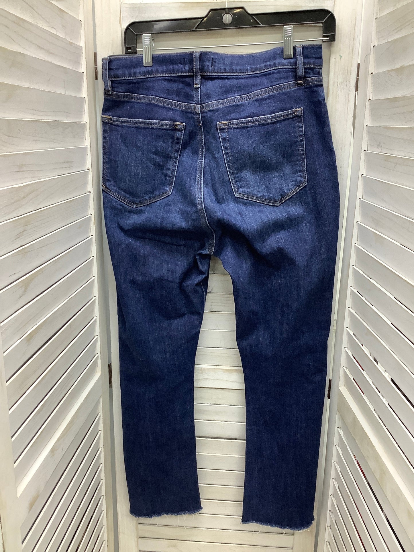 Jeans Cropped By Loft In Blue Denim, Size: 6