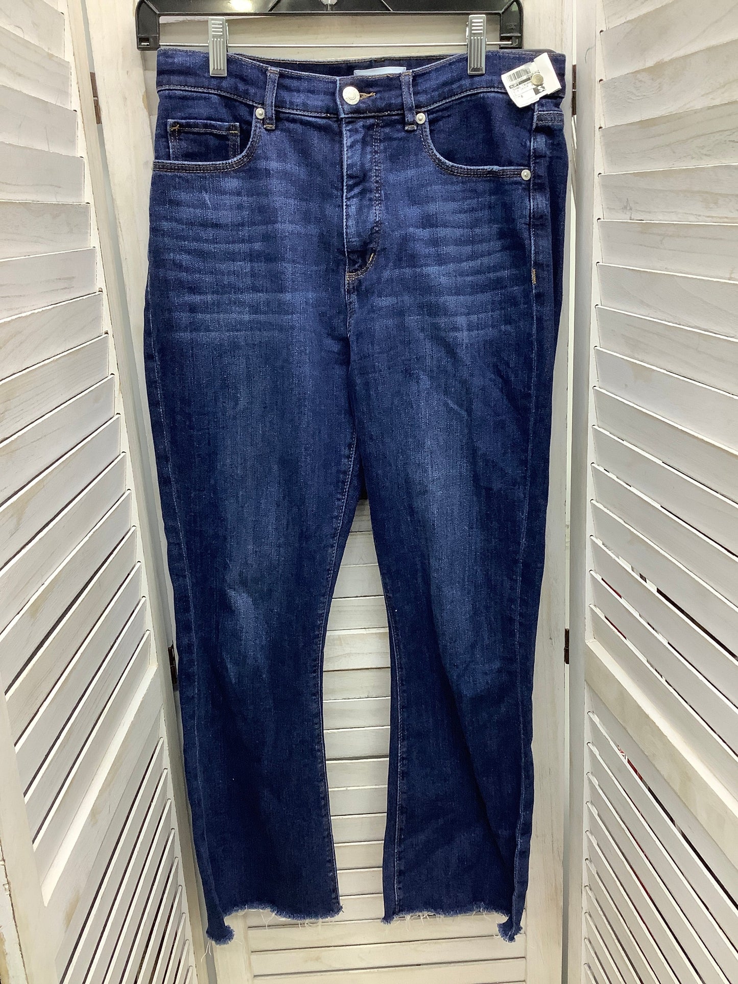 Jeans Cropped By Loft In Blue Denim, Size: 6