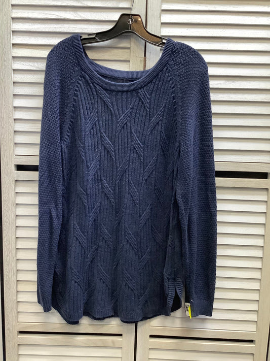 Sweater By Sonoma In Navy, Size: 1x