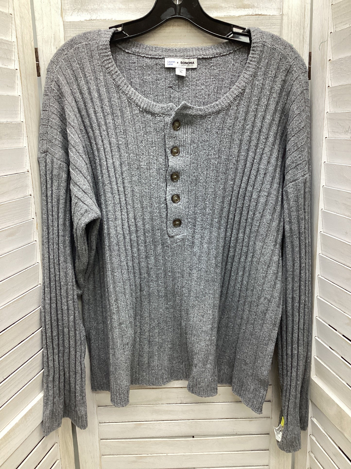 Sweater By Sonoma In Grey, Size: Xl