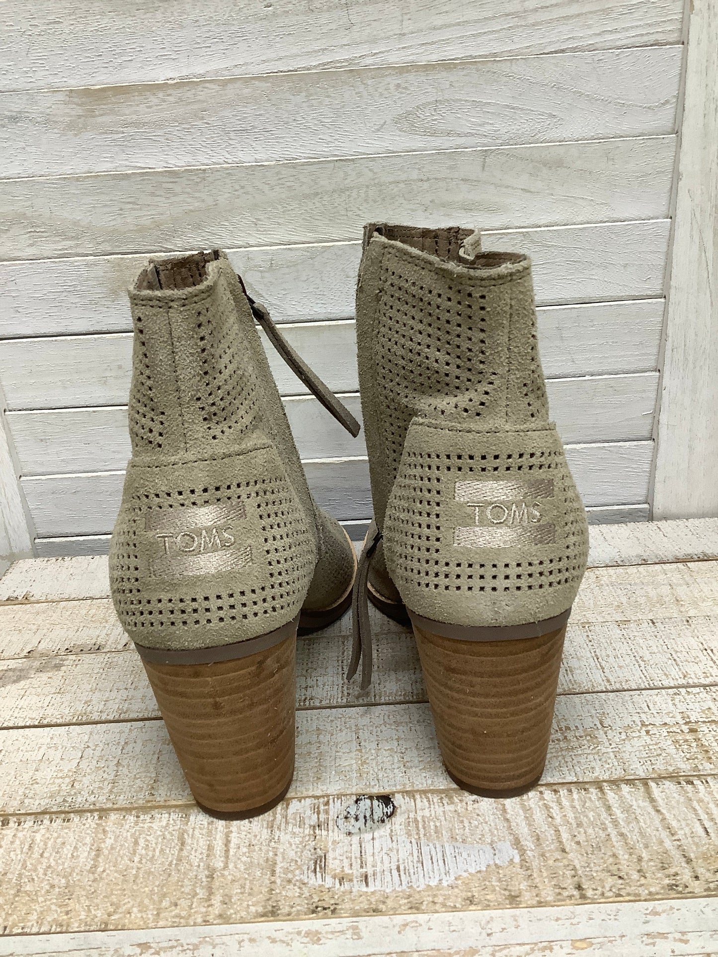 Boots Ankle Heels By Toms In Tan, Size: 7.5