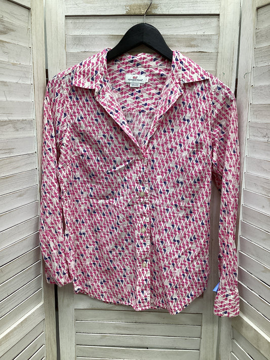 Top Long Sleeve By Vineyard Vines In Multi-colored, Size: 2