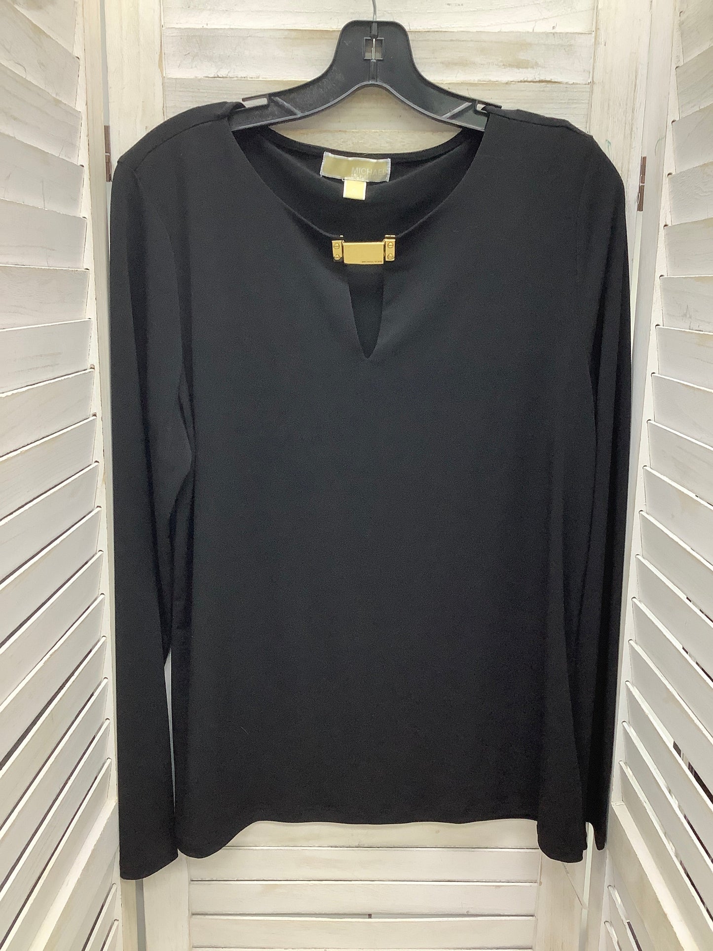 Top Long Sleeve By Michael By Michael Kors In Black, Size: Xl