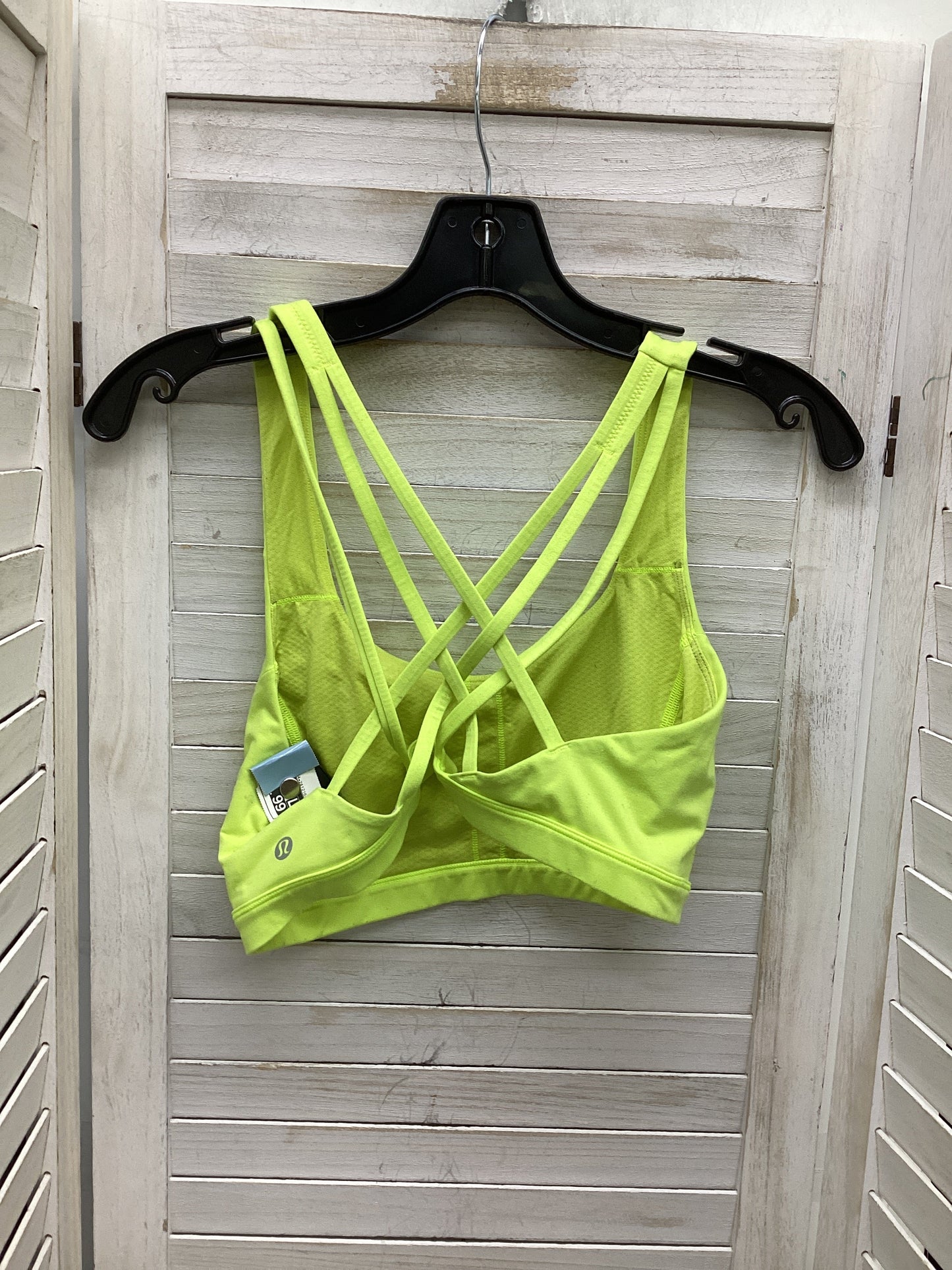 Athletic Bra By Lululemon In Yellow, Size: 8