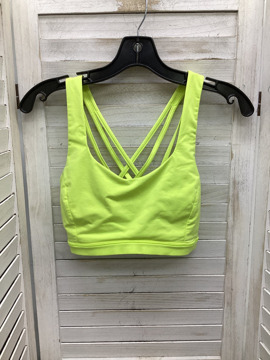 Athletic Bra By Lululemon In Yellow, Size: 8