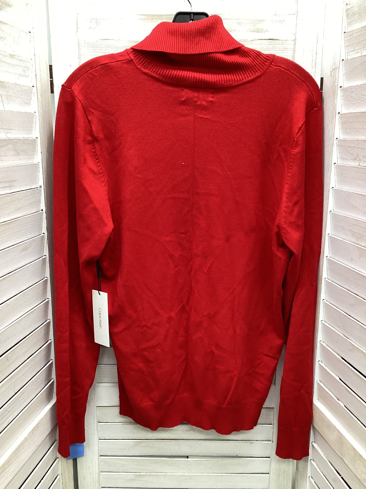 Sweater By Calvin Klein In Red, Size: L