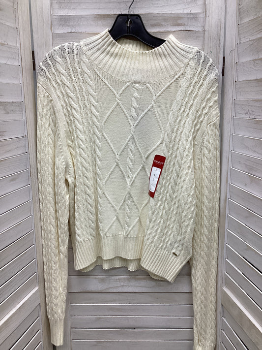 Sweater By Guess In White, Size: L