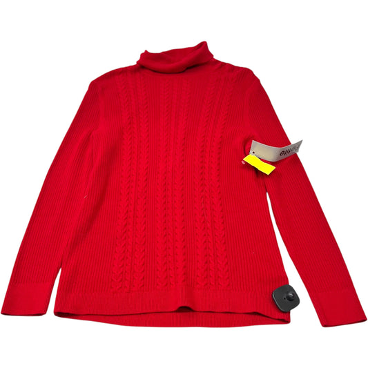 Top Long Sleeve By Talbots In Red, Size: Petite L