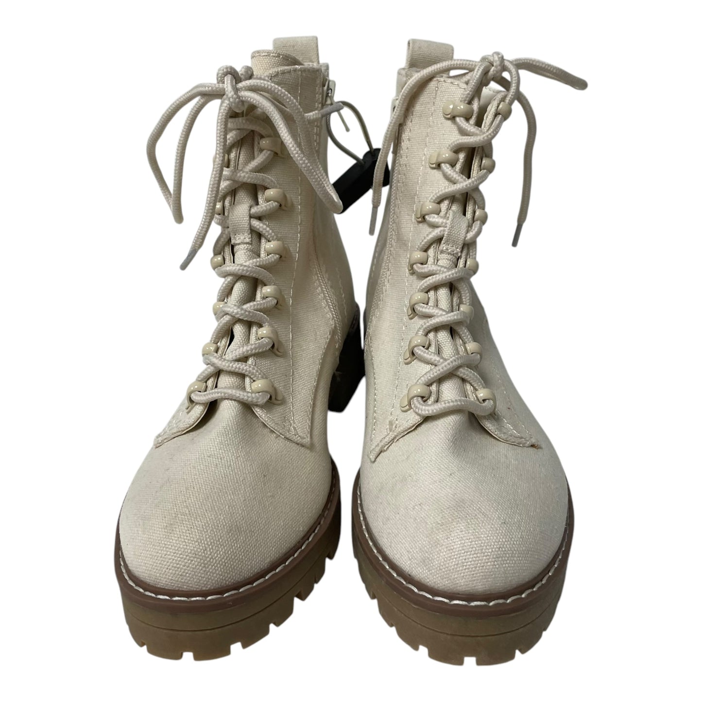 Boots Combat By Universal Thread In Cream, Size: 9.5