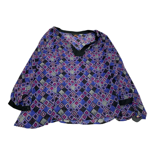 Blouse Long Sleeve By Lane Bryant In Purple, Size: 4x