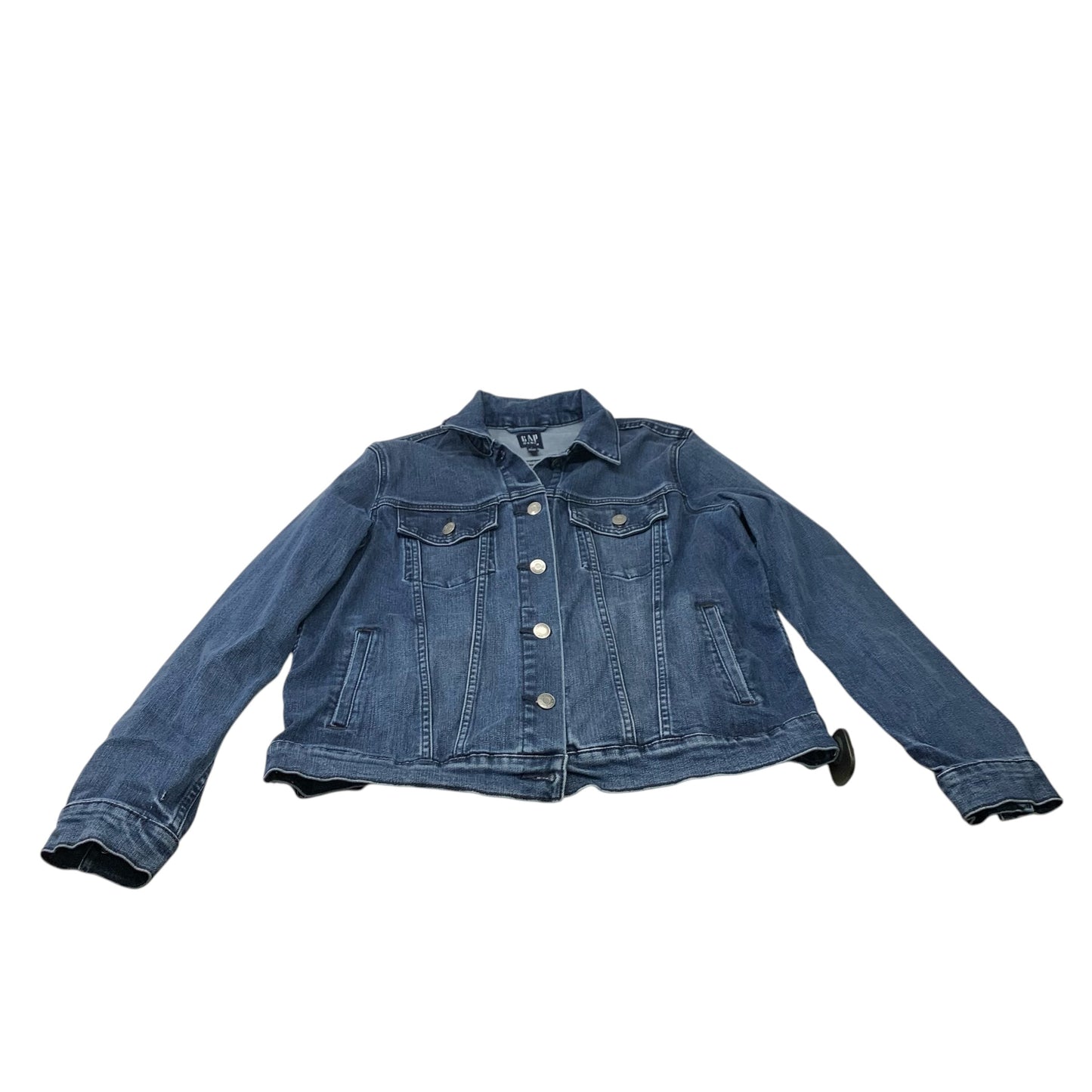 Jacket Denim By Gap In Blue Denim, Size: L