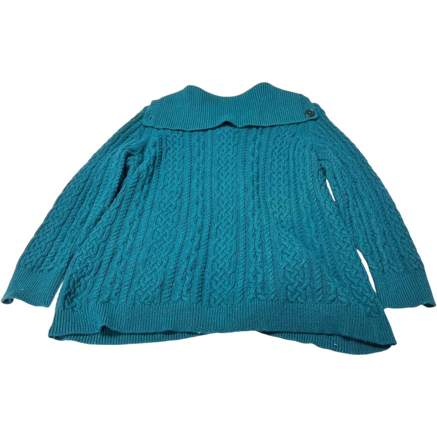 Sweater Cardigan By Talbots In Blue, Size: 2x