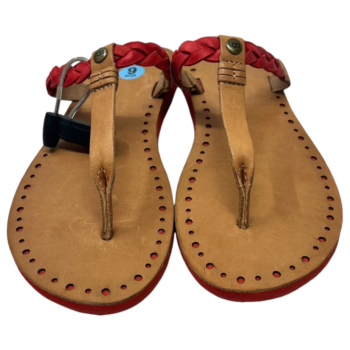 Sandals Designer By Ugg In Red, Size: 6