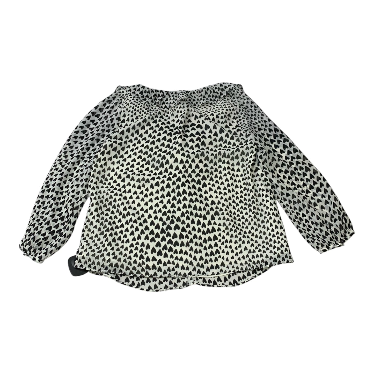 Blouse Long Sleeve By J. Crew In Black & White, Size: Xs