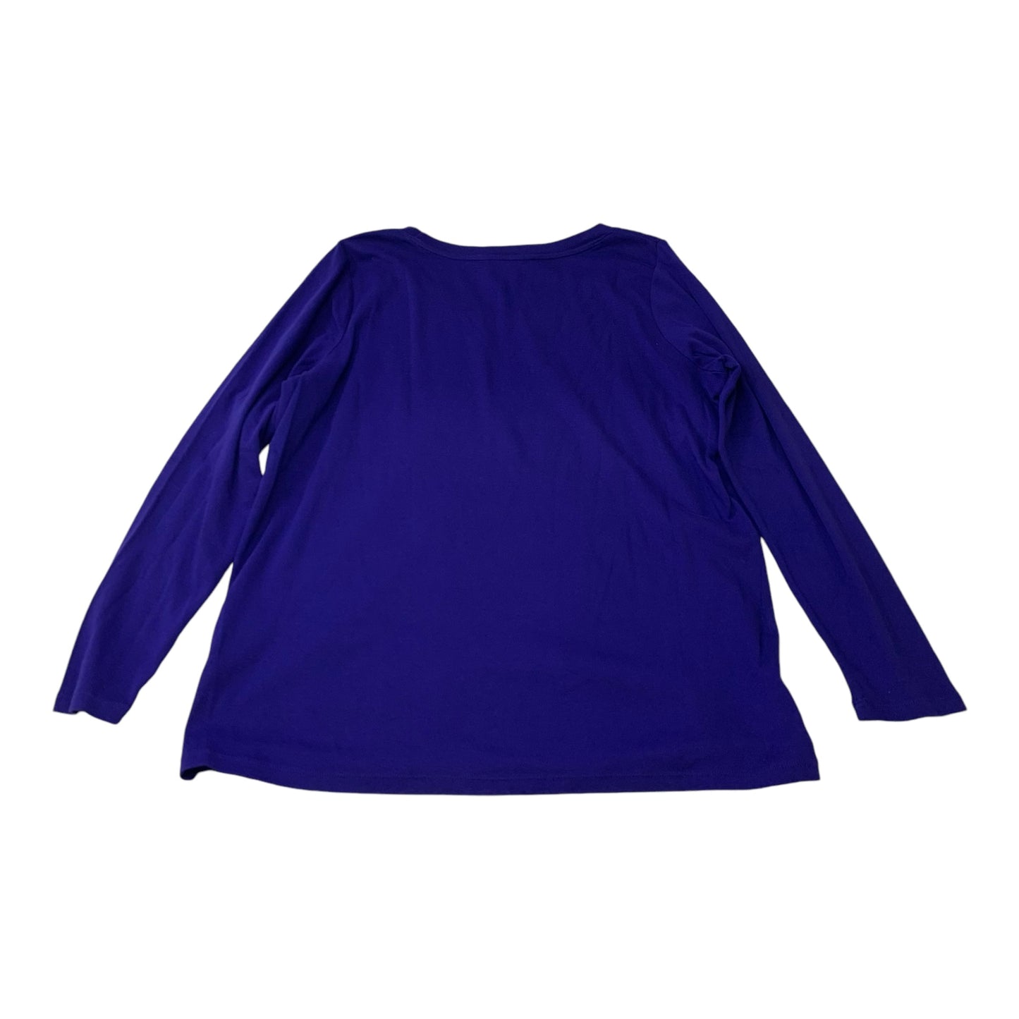 Top Long Sleeve Basic By Ralph Lauren In Purple, Size: 1x